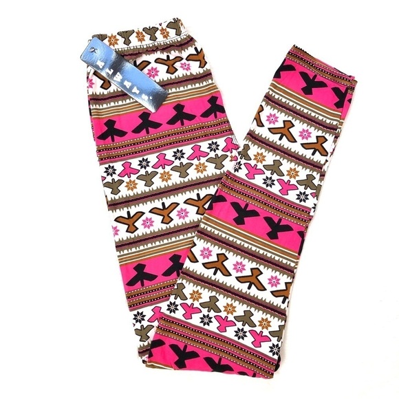 NWT Bright Multicolor Print Buttery Soft Leggings - Picture 3 of 9